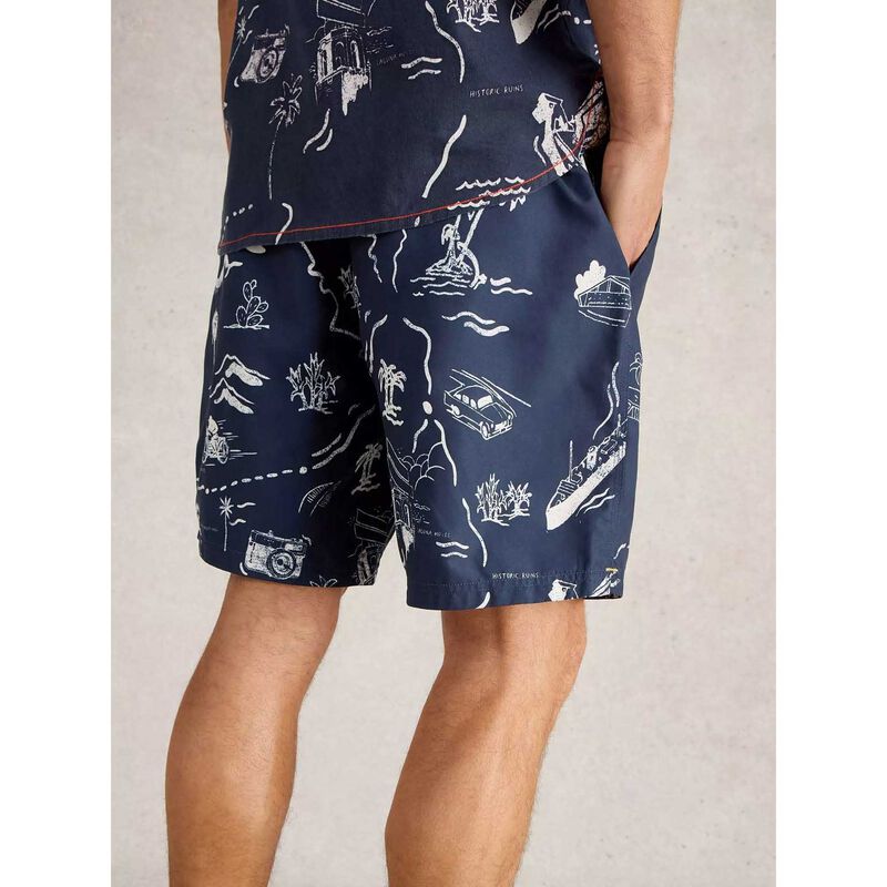 White Stuff Map Print Volley Swimshort image number 1